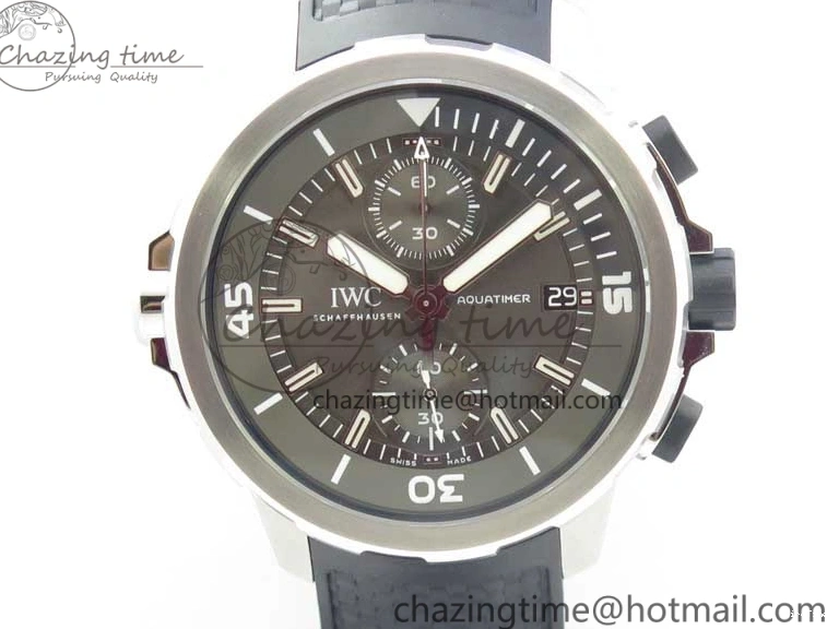 MIROTIME 0219 Aquatimer Chrono IW376803 V6F 1:1 Best Edition Gray Dial on Rubber Strap A FlexibleFit 7153
